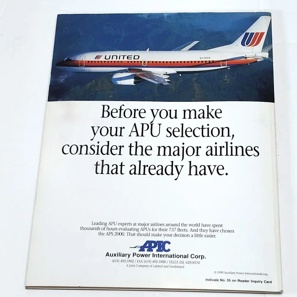 Air Transport World Magazine - June 1992 - Vintage Aviation Publication Blue JAL
